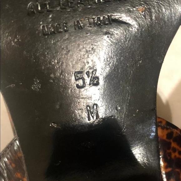 YVES SAINT LAURENT Leopard Print Ankle Strap Sandals Size 5.5 - Picture 5 of 5